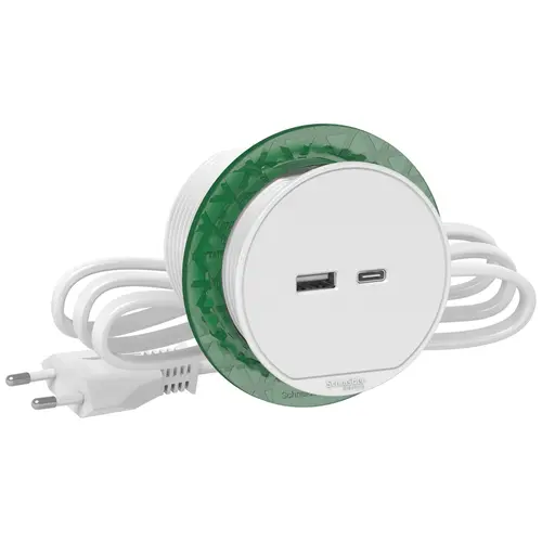 Schneider INS44008 desk unit xs-plastic-2xusb (a en