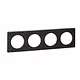 Schneider S530808P afdekraam 4v odt wenge/alu