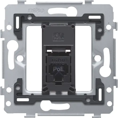 Niko 170-79271 draagring 1x RJ45 UTP Cat.6A vlakke uitvoering geschikt voor PoE