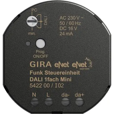 Gira 542200 mini draadloze besturingseenheid DALI 1-voudig eNet