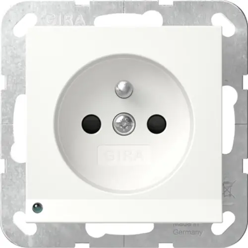 Gira 448903 wandcontactdoos penaarde Belgie verhoogde aanraakbeveiliging met LED orientatielicht Systeem 55 wit glans
