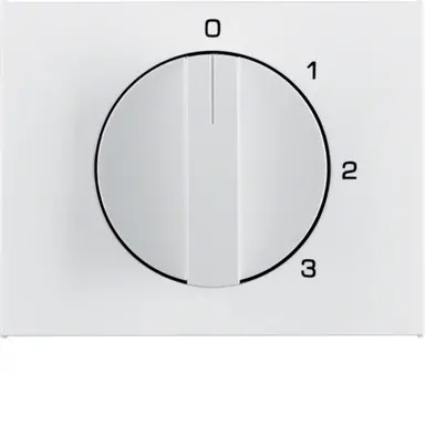 Berker 10877109 draaiknop driestandenschakelaar 0-1-2-3 K1 wit OP=OP