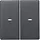 Berker 80960326 wip 2-voudig voor drukknopmodule Q-serie antraciet