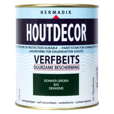 Hermadix 25.862.31 houtdecor verfbeits 623 donker groen 750ml OP=OP