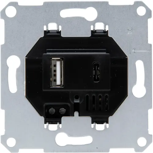 Kopp 298200182 USB-lader 2 voudig type A en type C totaal 3000mA zwart