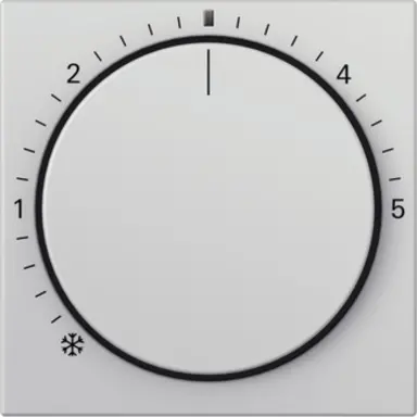 Gira 2702015 knop ruimtetemperatuurregelaar met controlevenster systeem 55 grijs mat