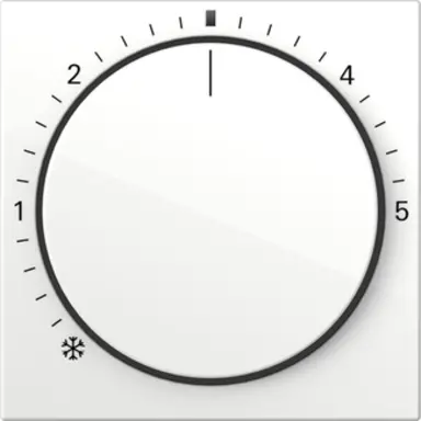 Gira 270203 knop ruimtetemperatuurregelaar met controlevenster systeem 55 wit glans