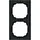 Busch-Jaeger 1722-45M afdekraam 2-voudig Art Linear zwart mat