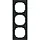Busch-Jaeger 1723-45M afdekraam 3-voudig Art Linear zwart mat