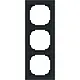 Busch-Jaeger 1723-45M afdekraam 3-voudig Art Linear zwart mat