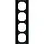 Busch-Jaeger 1724-45M afdekraam 4-voudig Art Linear zwart mat