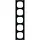 Busch-Jaeger 1725-45M afdekraam 5-voudig Art Linear zwart mat