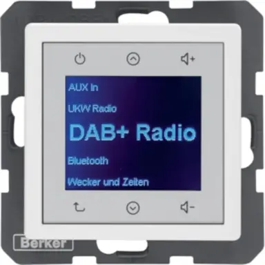 Berker 30846089 radio touch DAB+ Bluetooth Q1/Q3/Q7 wit