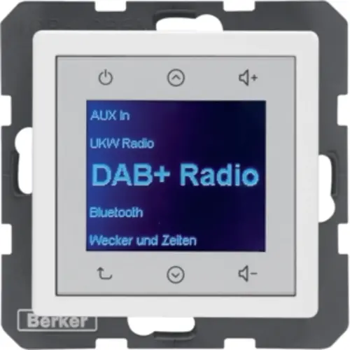 Berker 30846089 Radio Touch DAB+ Bluetooth Q1/Q3/Q7 polarwit soft finish