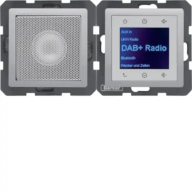 Berker 29806084 radio touch met luidspreker DAB+ Q1/Q3/Q7 aluminium