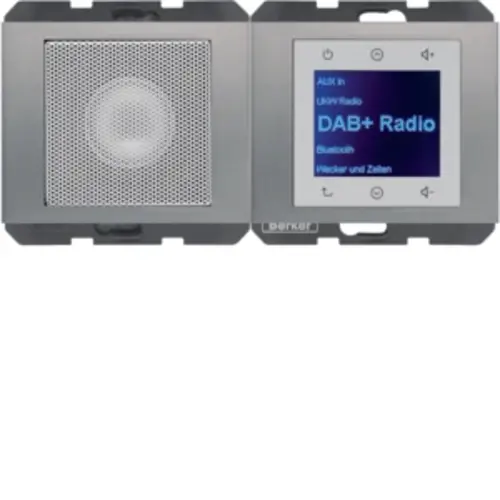 Berker 29807004 radio touch met luidspreker DAB+ K5 edelstaal gelakt