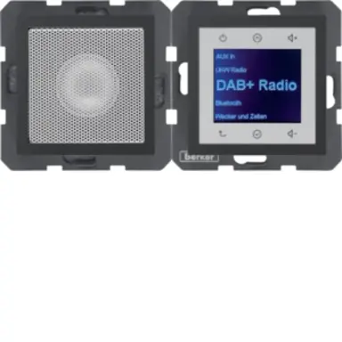 Berker 30801606 radio touch met luidspreker DAB+ Bluetooth S1/B3/B7 antraciet mat