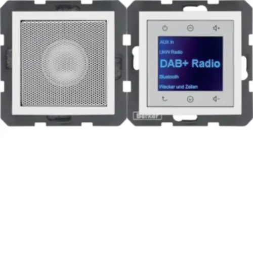 Berker 30808989 radio touch met luidspreker DAB+ Bluetooth S1/B3/B7 wit glans