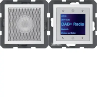 Berker 30809909 radio touch met luidspreker DAB+ Bluetooth S1/B3/B7 wit mat