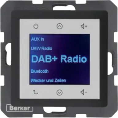 Berker 30846086 radio touch DAB+ Bluetooth Q1/Q3/Q7 antraciet