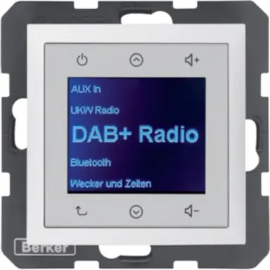 Berker 30849909 radio touch DAB+ Bluetooth S1/B3/B7 wit mat