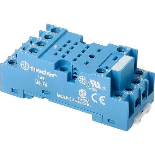 Finder 94.74 relaisvoet 14-pins DIN-rail 35 mm tbv indicatie- en EMC module