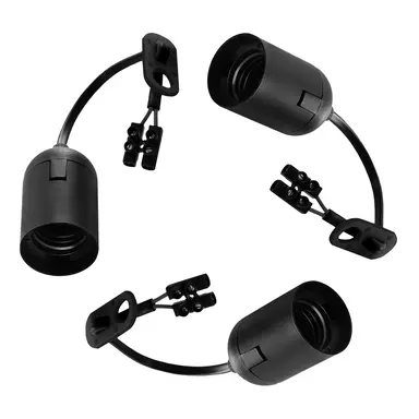 Bailey 140435 verhuisfitting E27 max. 60W zwart set van 3