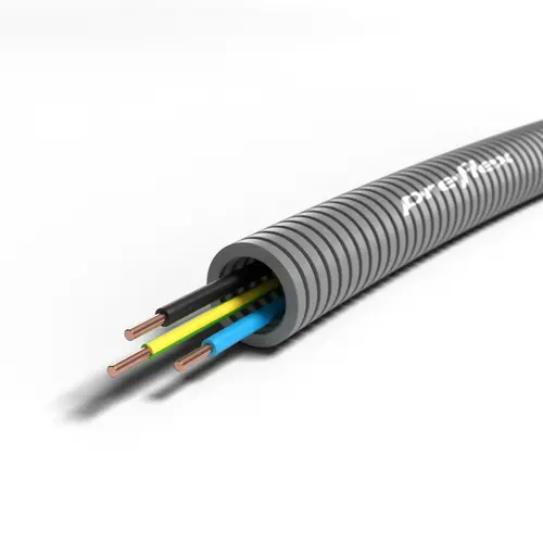 Preflex 1234000322 flexibele buis 16 mm voorbedraad 3 x 1.5 mm² bl/gg/zw rol van 100 meter