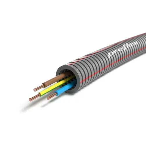 Preflex 1234000361 flexibele buis 16 mm voorbedraad 3 x 2.5 mm² br/bl/gg rol van 100 meter