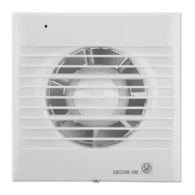 Soler & Palau DECOR-100 CHZ muurinbouwventilator met instelbare nalooptimer en hygrostaat wit