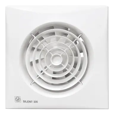 Soler & Palau SILENT-200 CHZ muurinbouwventilator met instelbare nalooptimer en hygrostaat wit