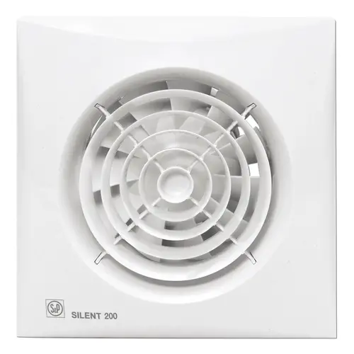 Soler & Palau SILENT-200 CHZ muurinbouwventilator met instelbare nalooptimer en hygrostaat wit