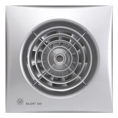 Soler & Palau SILENT-200 CRZ SILVER muurinbouwventilator met instelbare nalooptimer SILENT - 200 CRZ zilver