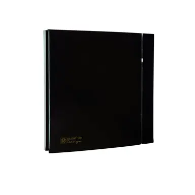 Soler & Palau SILENT-100 CHZ BLACK DESIGN - 4C muurinbouwventilator met instelbare nalooptimer en hygrostaat zwart