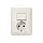 JUNG AS 5576 EU combinatie schakelaar/wandcontactdoos randaarde AS500 creme