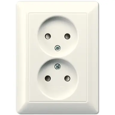 JUNG AS 5010 U wandcontactdoos vlak zonder randaarde AS500 creme