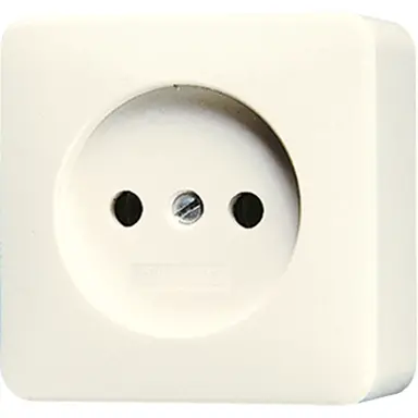JUNG 611 A wandcontactdoos 1-voudig opbouw zonder randaarde creme