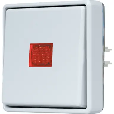 JUNG 602 KOE 2-polige schakelaar met controleverlichting opbouw IP44 WG600