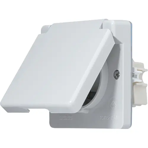 JUNG 620 N wandcontactdoos randaarde met klapdeksel tbv opbouw IP44 WG600
