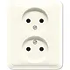 JUNG 5010 KIU wandcontactdoos vlak zonder randaarde Safety+ CD500 creme