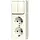 JUNG 625 A opbouw combinatie serieschakelaar/2x wandcontactdoos randaarde AP600 creme