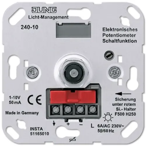 JUNG 240-10 potentiometer met schakelaar 1-10 Volt