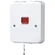 JUNG 102 KOZ WW badkamer trekschakelaar 2-polig met controlelamp AP600 alpine wit