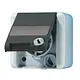 JUNG 820 NAWSL wandcontactdoos 1-voudig opbouw IP44 horizontaal met slot WG800