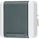 JUNG 820 N wandcontactdoos 1-voudig randaarde opbouw IP44 zonder onderbak horizontaal WG800