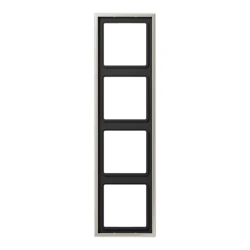 JUNG ES 2984 afdekraam 4-voudig LS990 edelstaal