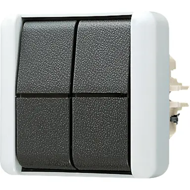 JUNG 805 E serieschakelaar 10A zonder onderbak IP44 WG800