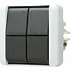 JUNG 805 E serieschakelaar 10A zonder onderbak IP44 WG800