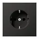 JUNG AL 1520 N AN wandcontactdoos randaarde LS990 antraciet gelakt aluminium
