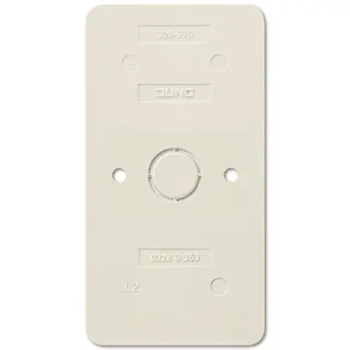 JUNG 328-676 bodemplaat 2-voudig combinaties schakelaar/contactdoos vlamwerend AP 600 creme